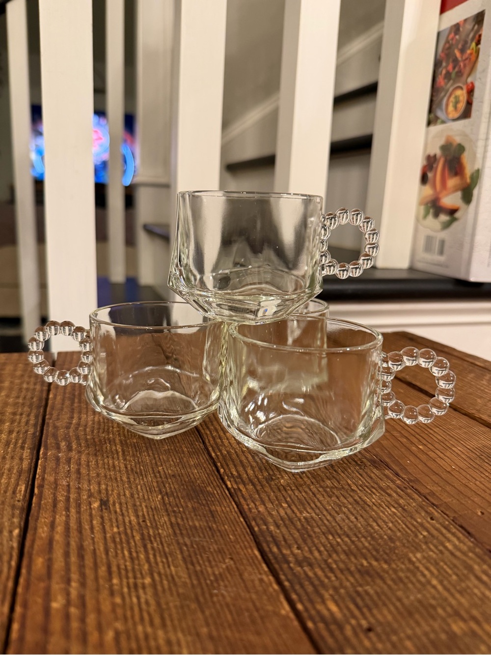 (4) vintage Hazel Atlas clear glass punch or snack cups